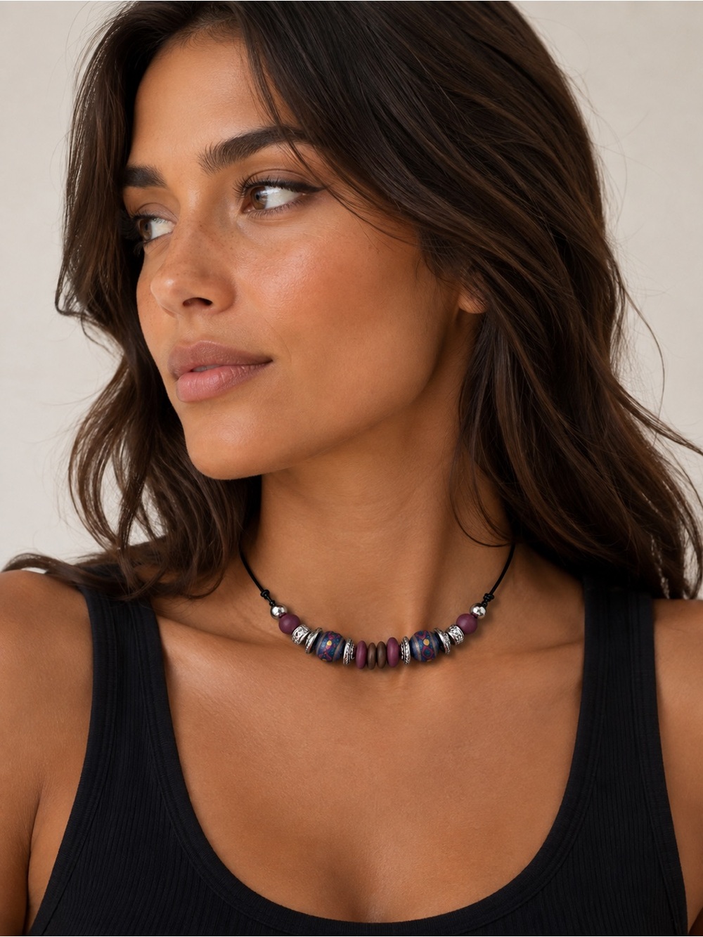 Beaded Choker Necklace • BRAND NEW